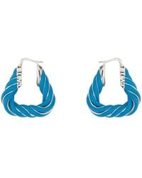 Bottega Veneta - Triangular Twist Hoop Earrings - Lyst