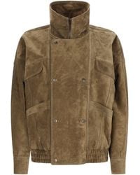 Saint Laurent - Giacca Bomber Doppiopetto - Lyst