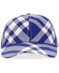 Burberry - Baseball Cap With Tartan Pattern - Lyst