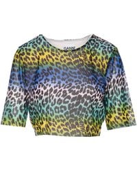 Ganni - Top Animalier - Lyst