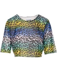 Ganni - Top Animalier - Lyst