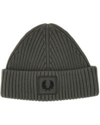 Fred Perry - Beanie Hat With Logo - Lyst