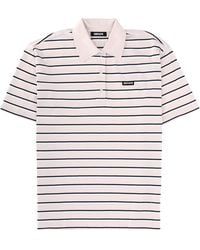 ROTATE BIRGER CHRISTENSEN - Striped Polo Shirt With Logo - Lyst