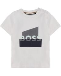 BOSS - T-Shirt Con Grafica Logo - Lyst