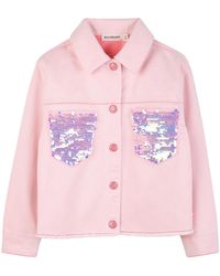 Billieblush - Giacchetto Di Jeans Con Paillettes - Lyst