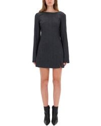 Our Legacy - Fitted Mini Dress With Deep Scoop Back And Ribbed Texture - Lyst