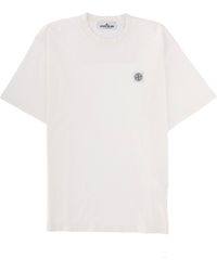 Stone Island - Logo Crew Neck T-Shirt - Lyst