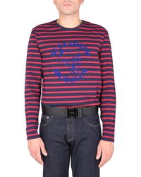 McQueen - T-Shirt With Flocked Logo - Lyst