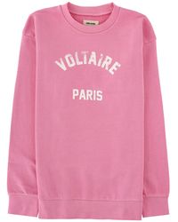 Zadig & Voltaire - Felpa Girocollo Con Stampa Logo - Lyst