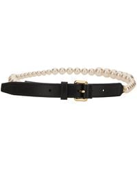 Moschino - Belt With Pearl Adornments - Lyst