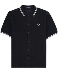 Fred Perry - Polo Con Bottoni E Logo - Lyst