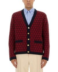 Valentino - Cardigan With "Toute La V" Pattern - Lyst