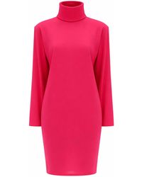 Saint Laurent - Structured Shoulder Dress - Lyst