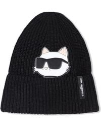 KARL LAGERFELD - Beanie Hat Snood Acrylic - Lyst
