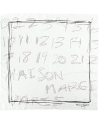 Maison Margiela - Silk Numerical Foulard - Lyst