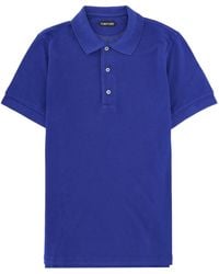 Tom Ford - Lyocell And Cotton Polo Shirt - Lyst