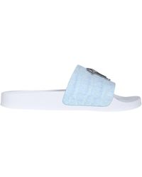 Giuseppe Zanotti - Slide Sandals With Textured Strap - Lyst