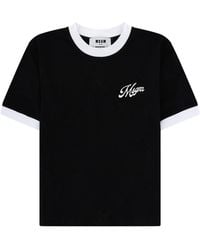 MSGM - T-Shirt Con Logo - Lyst