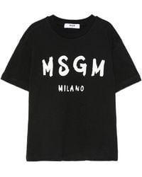 MSGM - T-Shirt With Logo - Lyst