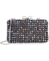 Self-Portrait - Crystal-Embellished Clutch - Lyst