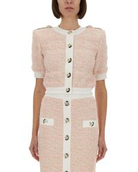 Balmain - Tweed Cardigan - Lyst