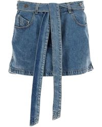 The Attico - Belted Mini Skirt - Lyst