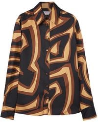 PUCCI - Labyrinth Print Silk Shirt - Lyst