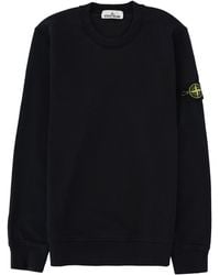 Stone Island - Felpa Con Patch Logo - Lyst
