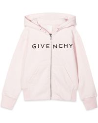 Givenchy - Cardigan Con Cappuccio Zip E Logo - Lyst