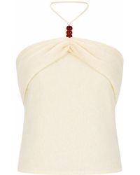 Magda Butrym - Solid Halter Neck Top - Lyst