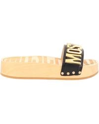 Moschino - Logo Platform Slide Sandals, 4.5 Cm - Lyst