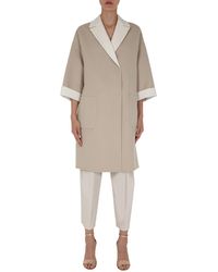 Brunello Cucinelli CAPPOTTO REVERSIBILE IN PANNO DOUBLE DI CASHMERE OCN MONILE - Neutro