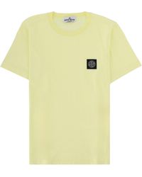 Stone Island - T-Shirt Con Patch Con Logo Compass - Lyst
