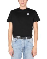 Lacoste L!ive Cotton Jersey T-shirt With Logo Patch - Black