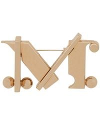 Max Mara - Brooch Monogram Metal Brooches & Pins - Lyst