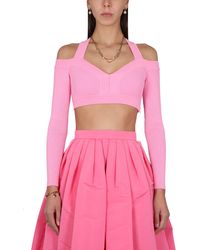McQueen - Cropped Slim Fit Shirt - Lyst