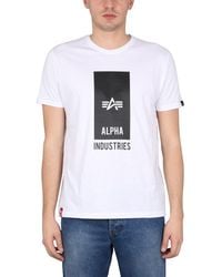 Alpha Industries - Logo Print T-shirt - Lyst