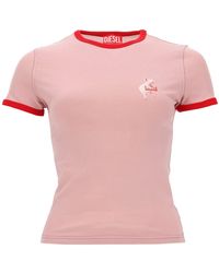 DIESEL - T-Shirt Con Stampa - Lyst