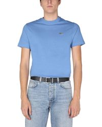 Lacoste L!ive Crew Neck Cotton T-shirt - Blue