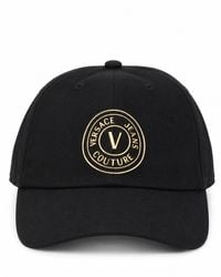 Versace Jeans Couture - Cappello Da Baseball Con Logo Metallizzato - Lyst