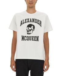 McQueen - Logo Organic Cotton T-Shirt - Lyst