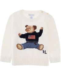 Polo Ralph Lauren - Maglione Girocollo Da Neonato Con Disegno Teddy Bear - Lyst