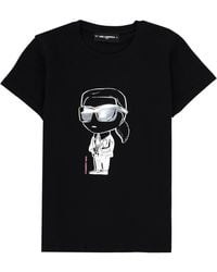KARL LAGERFELD - T-Shirt Con Stampa - Lyst