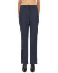 Theory - Tailored Satin Pants With High Waist - Lyst