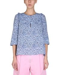 Baum und Pferdgarten - Maple Organic Cotton Multicolor Animal Print Blouse - Lyst