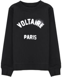 Zadig & Voltaire - Felpa Girocollo Con Stampa Logo - Lyst