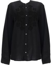P.A.R.O.S.H. - P. A.R. O. H. Embroidered Linen Shirt - Lyst