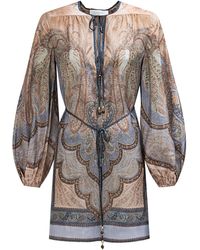 Zimmermann - Wanderlust Tunic Silk Mini Dress - Lyst