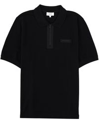 Maison Kitsuné - Polo Con Zip E Patch Logo - Lyst