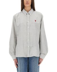 Ami Paris - Camicia Con Logo - Lyst